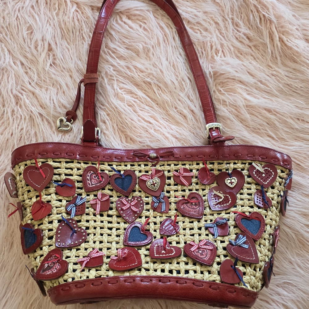 Rare Vintage Brighton Leather Tote Bag